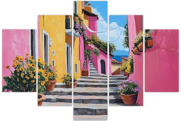 Slika - Ružičasta uličica (150x105 cm)