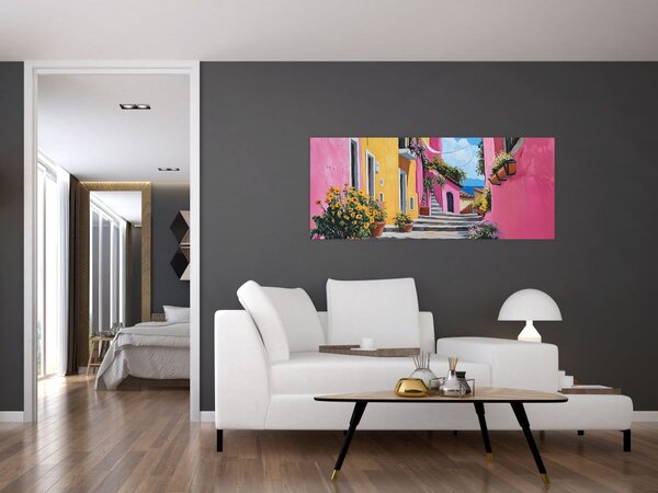 Slika - Ružičasta uličica (120x50 cm)