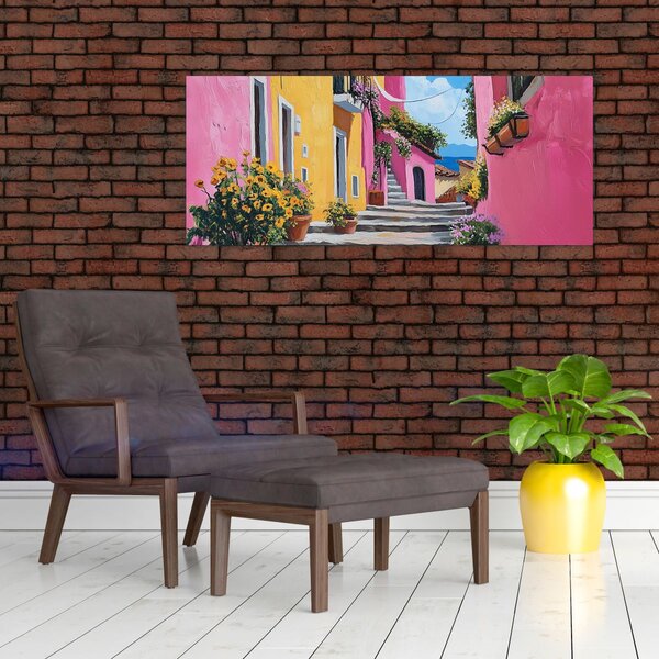 Slika - Ružičasta uličica (120x50 cm)