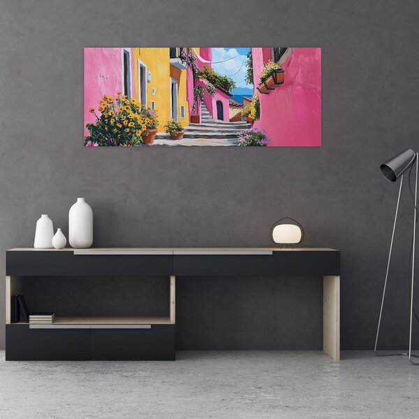 Slika - Ružičasta uličica (120x50 cm)