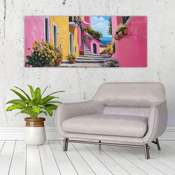 Slika - Ružičasta uličica (120x50 cm)
