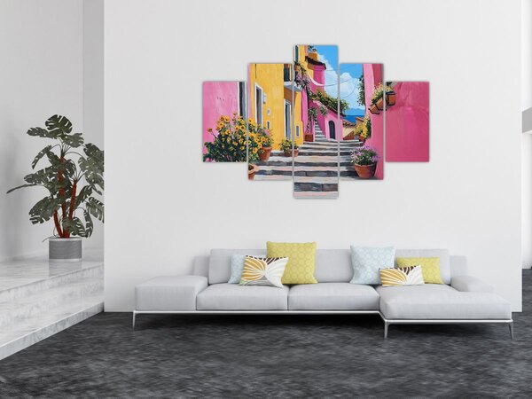Slika - Ružičasta uličica (150x105 cm)