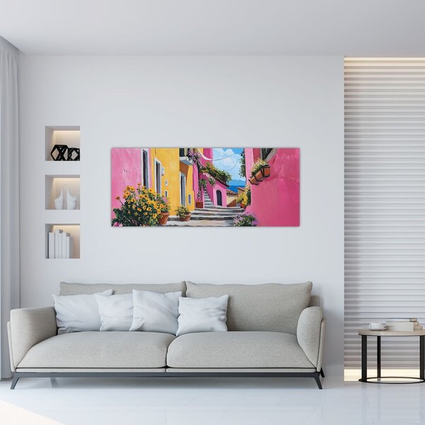 Slika - Ružičasta uličica (120x50 cm)