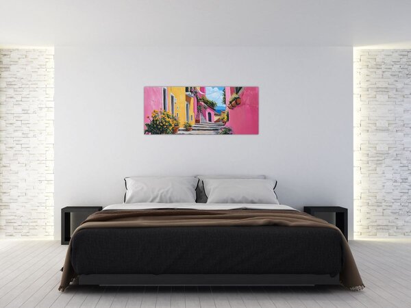 Slika - Ružičasta uličica (120x50 cm)