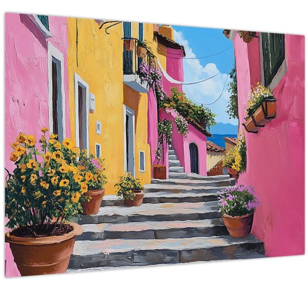 Slika - Ružičasta uličica (70x50 cm)