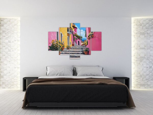 Slika - Ružičasta uličica (150x105 cm)