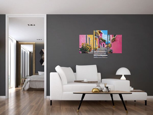 Slika - Ružičasta uličica (90x60 cm)