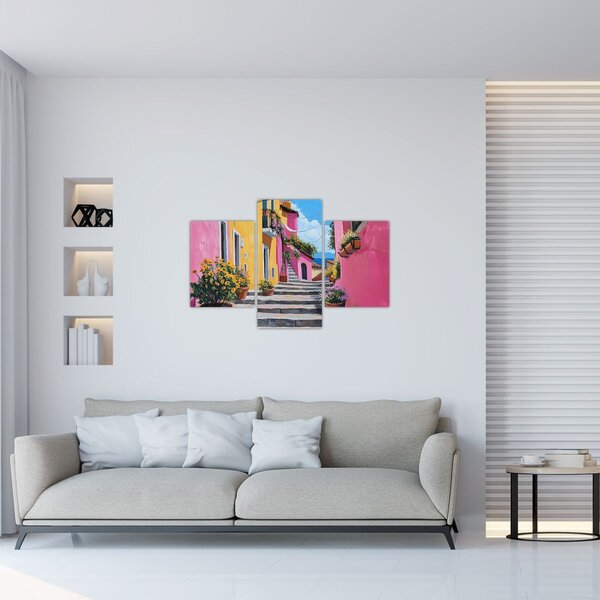 Slika - Ružičasta uličica (90x60 cm)