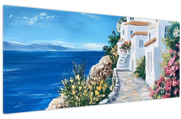 Slika - Uličica uz more (120x50 cm)