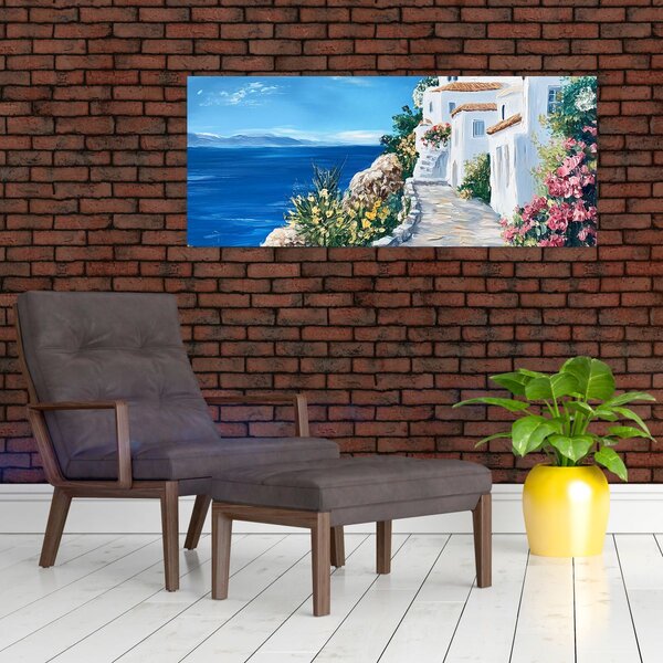 Slika - Uličica uz more (120x50 cm)