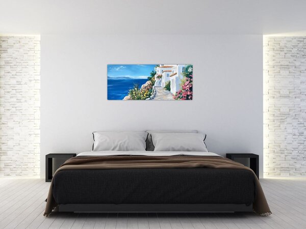 Slika - Uličica uz more (120x50 cm)