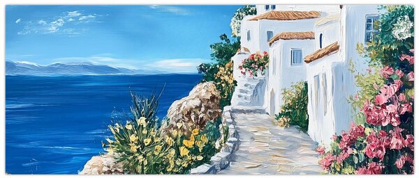 Slika - Uličica uz more (120x50 cm)