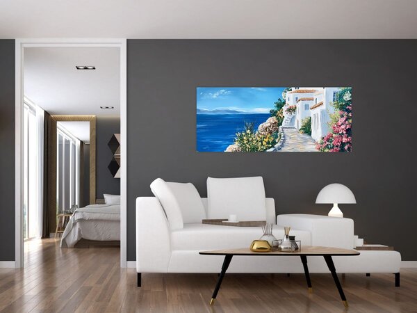 Slika - Uličica uz more (120x50 cm)