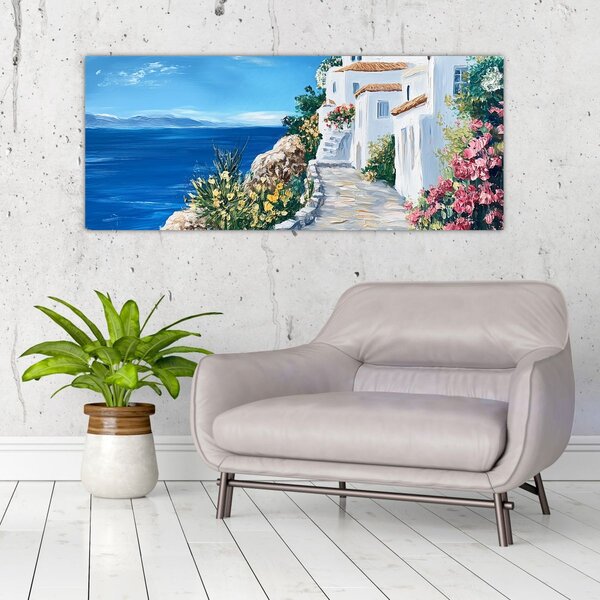 Slika - Uličica uz more (120x50 cm)