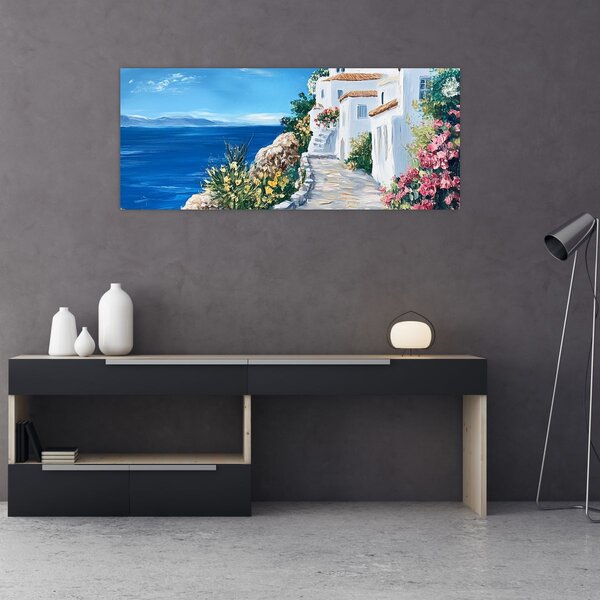 Slika - Uličica uz more (120x50 cm)