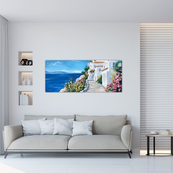 Slika - Uličica uz more (120x50 cm)