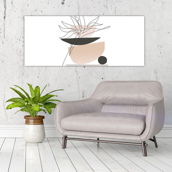 Slika - Crtano cvijeće N⁰1 (120x50 cm)