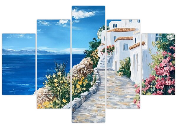 Slika - Uličica uz more (150x105 cm)