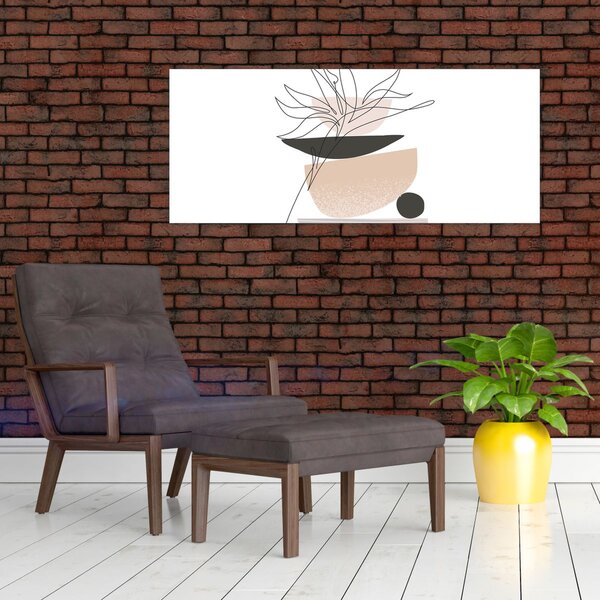Slika - Crtano cvijeće N⁰1 (120x50 cm)
