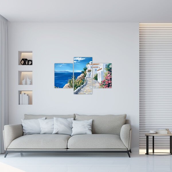 Slika - Uličica uz more (90x60 cm)