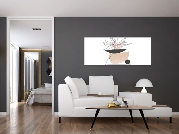 Slika - Crtano cvijeće N⁰1 (120x50 cm)