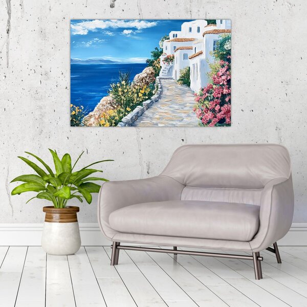 Slika - Uličica uz more (90x60 cm)