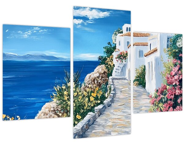 Slika - Uličica uz more (90x60 cm)