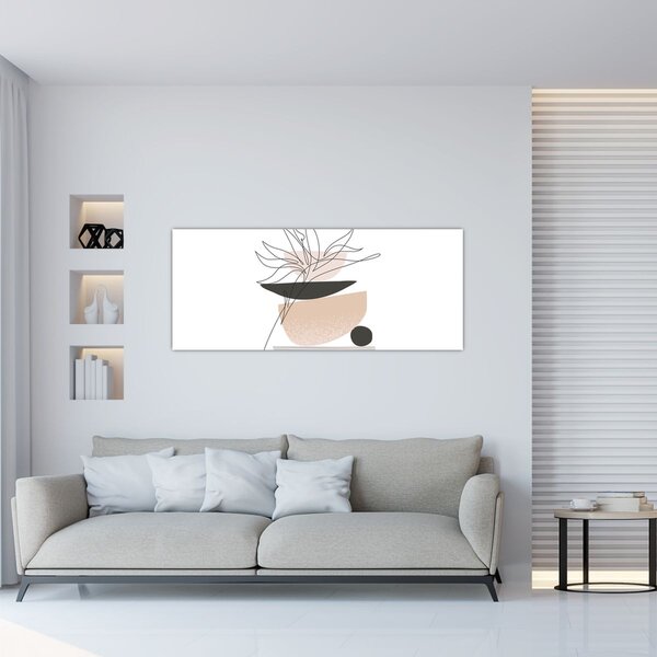 Slika - Crtano cvijeće N⁰1 (120x50 cm)