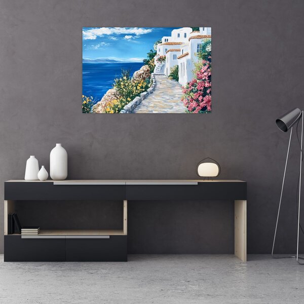 Slika - Uličica uz more (90x60 cm)