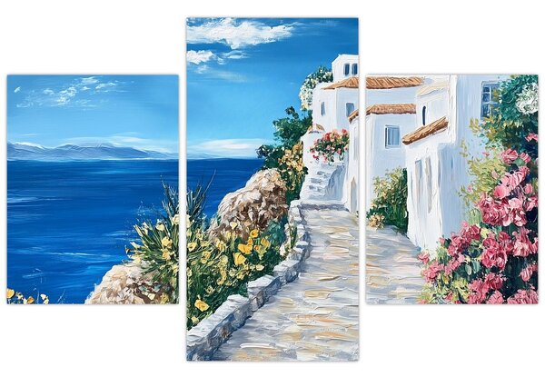 Slika - Uličica uz more (90x60 cm)