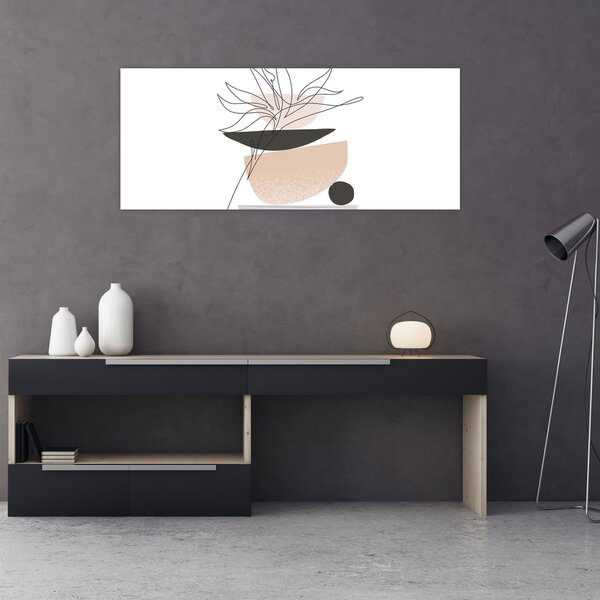 Slika - Crtano cvijeće N⁰1 (120x50 cm)