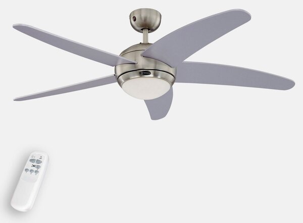 Westinghouse Stropni ventilator Bendan s rasvjetom, srebrni, Sivo, Dnevni boravak/blagovaonica, Drvo