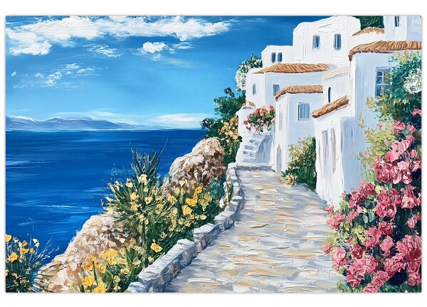Slika - Uličica uz more (90x60 cm)