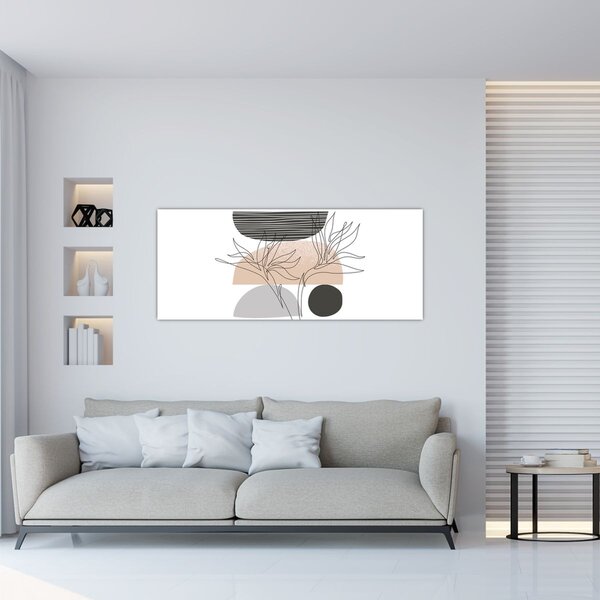 Slika - Crtano cvijeće N⁰2 (120x50 cm)