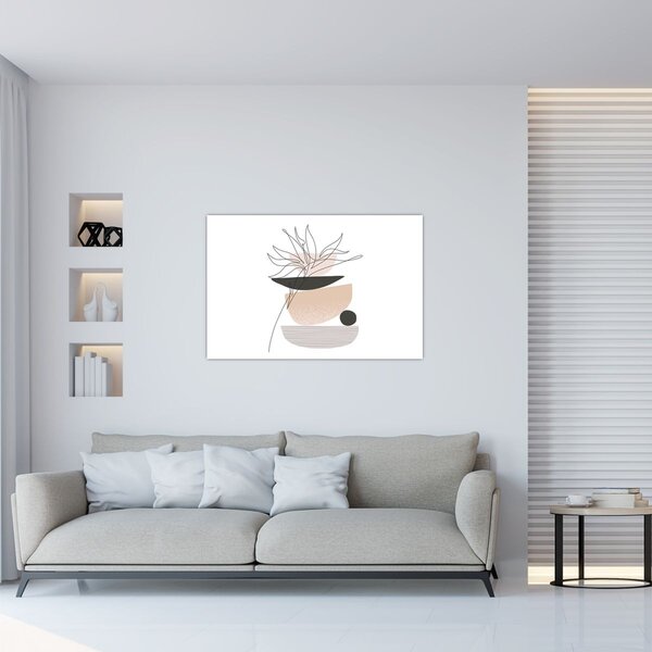 Slika - Crtano cvijeće N⁰1 (90x60 cm)