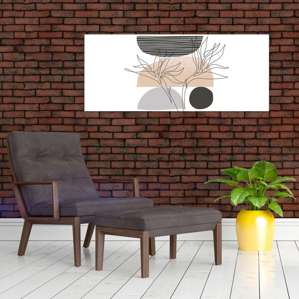 Slika - Crtano cvijeće N⁰2 (120x50 cm)