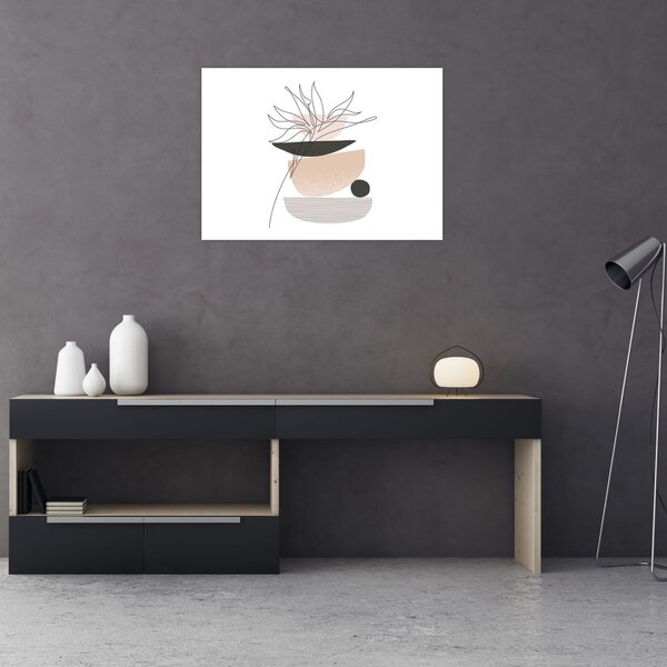 Slika - Crtano cvijeće N⁰1 (70x50 cm)