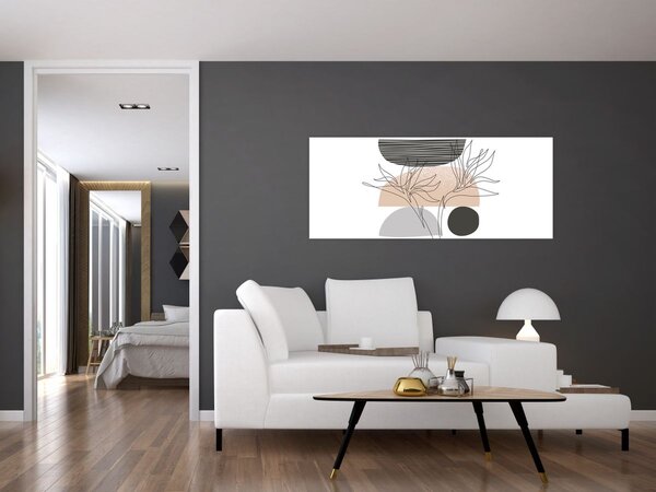 Slika - Crtano cvijeće N⁰2 (120x50 cm)