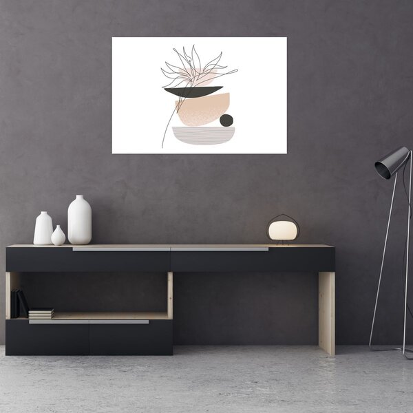 Slika - Crtano cvijeće N⁰1 (90x60 cm)
