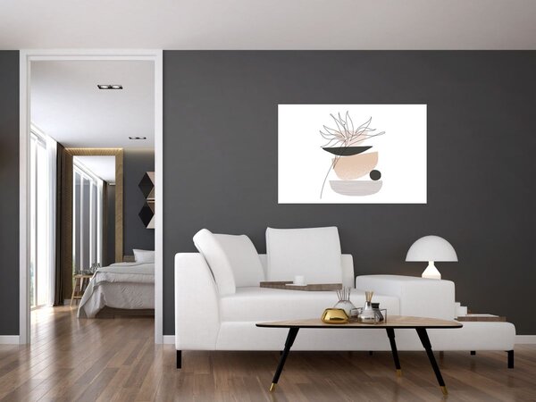 Slika - Crtano cvijeće N⁰1 (90x60 cm)