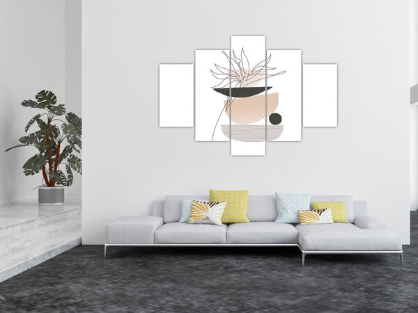 Slika - Crtano cvijeće N⁰1 (150x105 cm)
