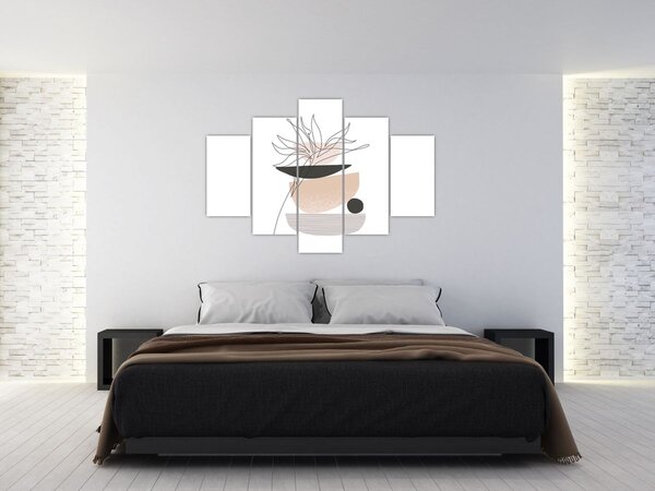 Slika - Crtano cvijeće N⁰1 (150x105 cm)