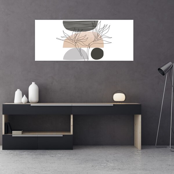 Slika - Crtano cvijeće N⁰2 (120x50 cm)