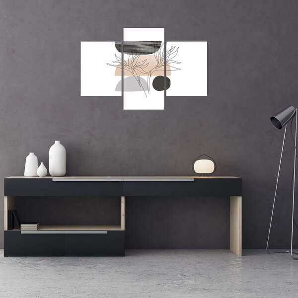 Slika - Crtano cvijeće N⁰2 (90x60 cm)