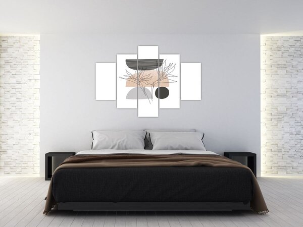 Slika - Crtano cvijeće N⁰2 (150x105 cm)