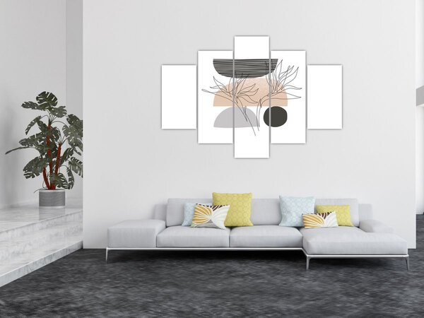 Slika - Crtano cvijeće N⁰2 (150x105 cm)
