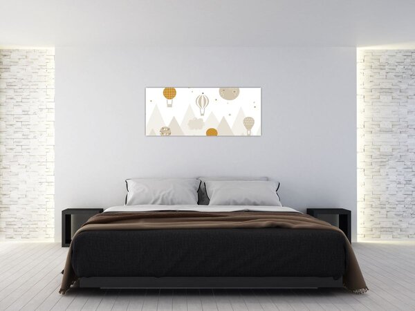 Slika - Leteći baloni (120x50 cm)