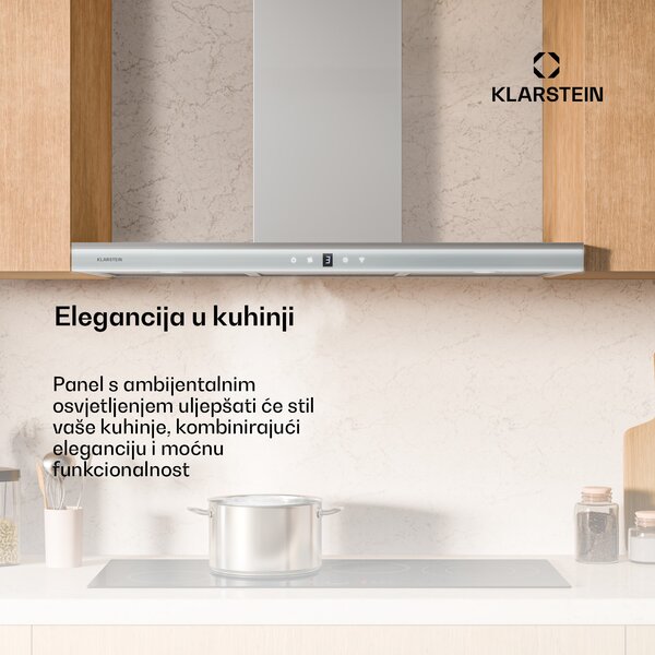 Klarstein Auriana napa, Ambient Light, 700 m³/h, WiFi, Touch, LED