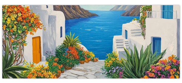 Slika - Grčka uličica (120x50 cm)