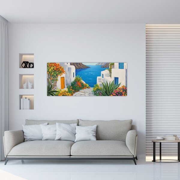 Slika - Grčka uličica (120x50 cm)